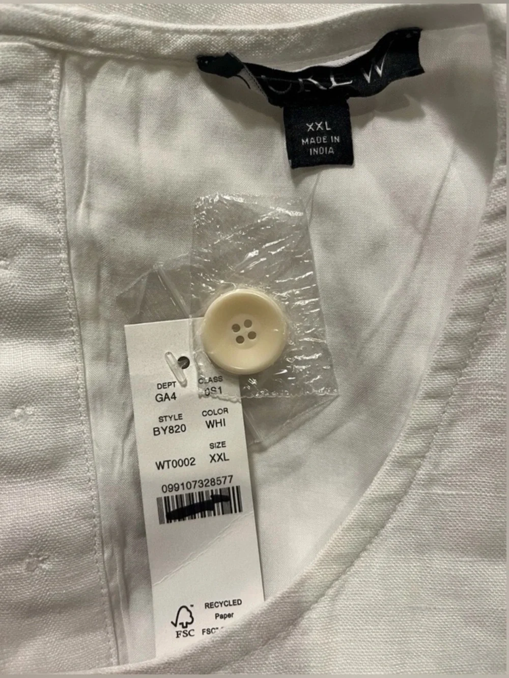 J.Crew Maxine button-back dress in linen